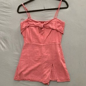 Pink mini skort dress